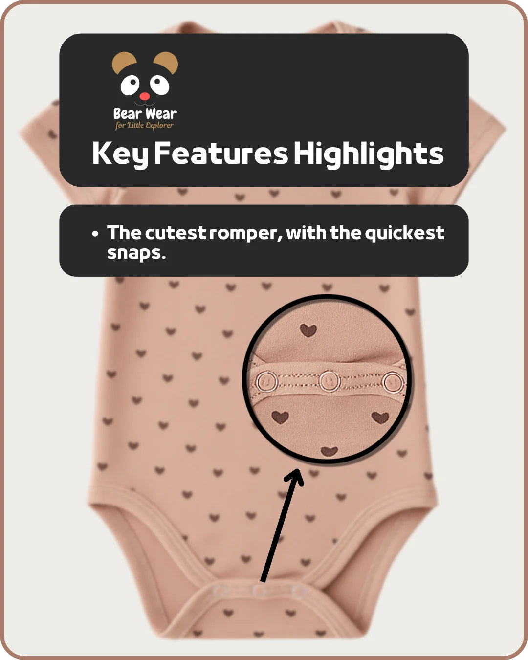 2 Pcs. Pack Short Sleeve baby Rompers